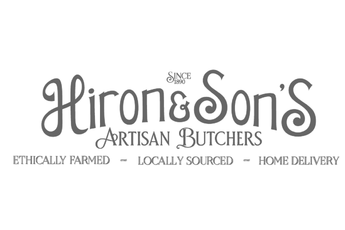 hiron and sons artisan butchers logo bideford mill street