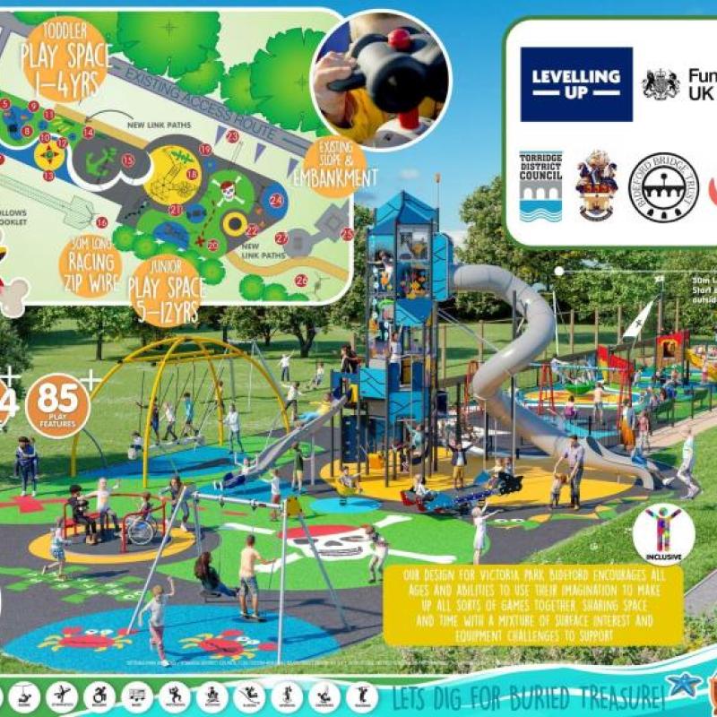 New play park in Victoria Park Bideford 2024